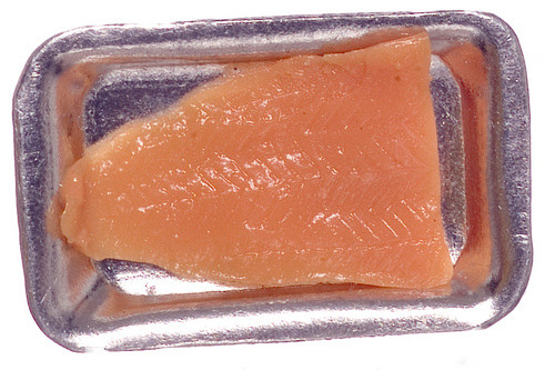 Dollhouse City - Dollhouse Miniatures King Salmon Filets Tray Set