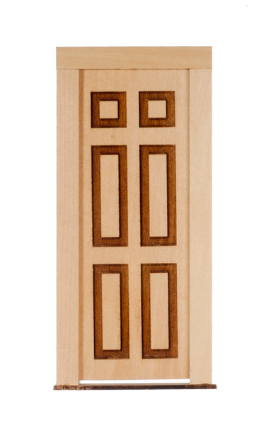 Dollhouse City - Dollhouse Miniatures 6 Raised Panel Door