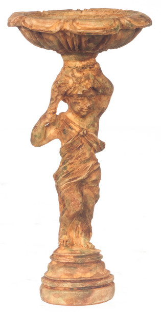 Cherub Bird Bath - Aged