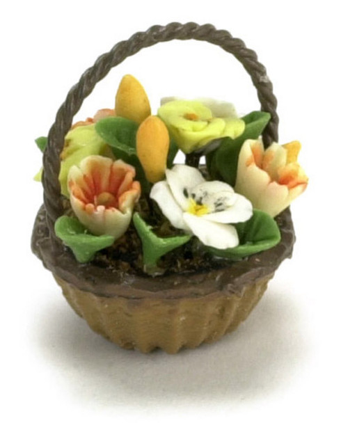 Pansy and Daisy in Basket