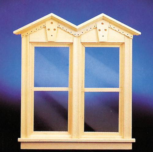 Dollhouse City - Dollhouse Miniatures Victorian Working Double Window