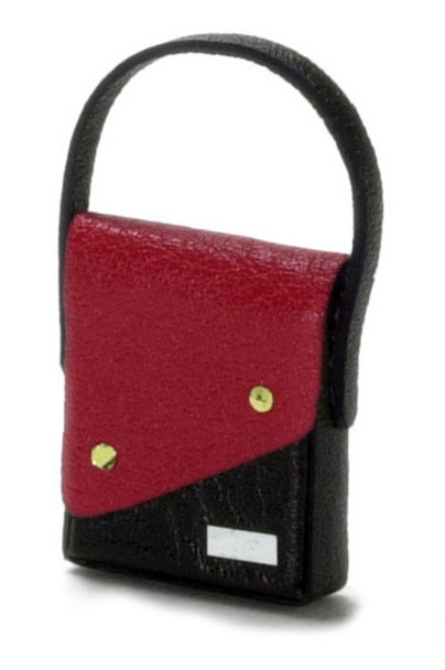 Dollhouse City - Dollhouse Miniatures Lady's Handbag - Red and Black