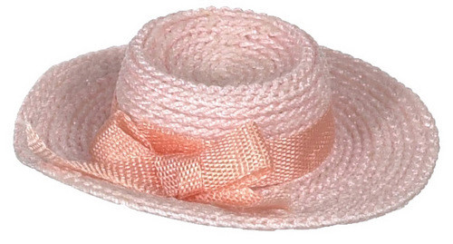 Dollhouse City - Dollhouse Miniatures Lady's Hat  - Small and Pink
