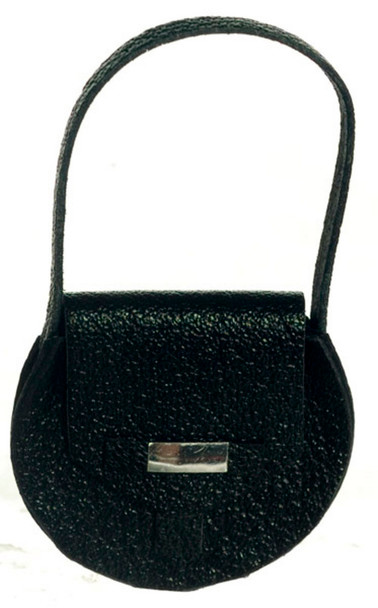 Dollhouse City - Dollhouse Miniatures Lady's Handbag  - Black