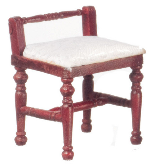 Stool - White and Mahogany