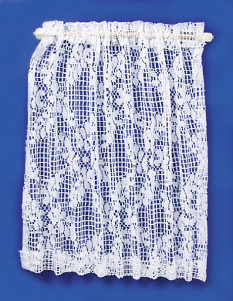 Curtains and FL. Lace Set - White