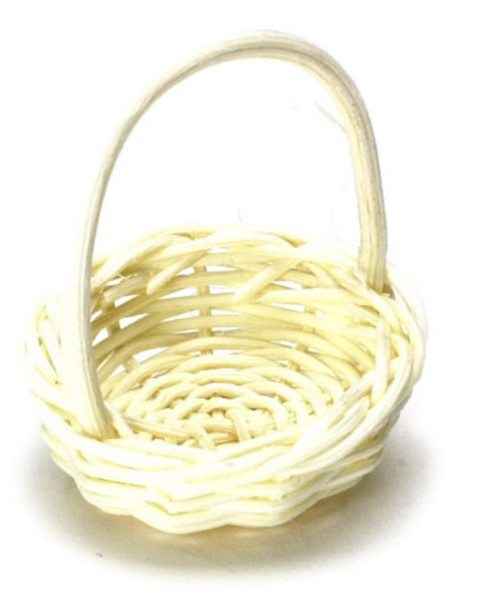 Dollhouse City - Dollhouse Miniatures Round Fruit Basket Set - White