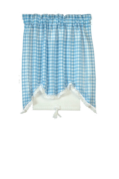 Curtains Set - Long Swag and Blue