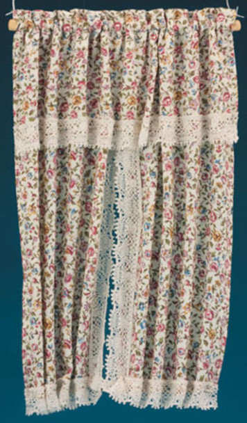 Window Drape Set - Floral and Lace