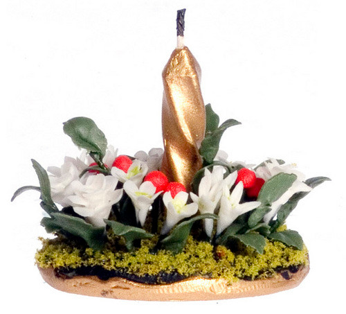 Dollhouse City - Dollhouse Miniatures Centerpiece - White Flowers