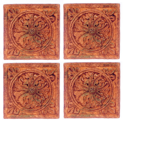 Dollhouse City - Dollhouse Miniatures Floor Tile Sunflower  Set - Aged