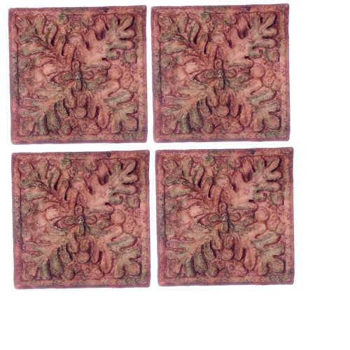 Dollhouse City - Dollhouse Miniatures Floor Tile Fern Set - Gray Ancient