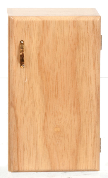 Dollhouse City - Dollhouse Miniatures Modern Refrigerator - Oak