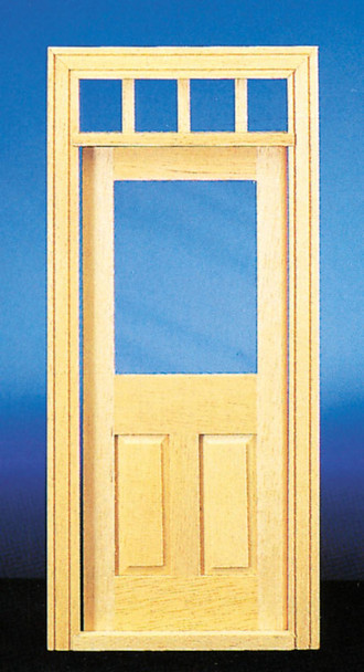 Dollhouse City - Dollhouse Miniatures Traditional 2 Panel Door with Window
