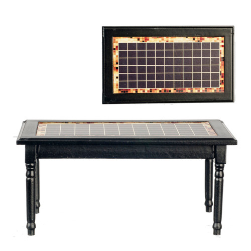 Black Kitchen Table with Decal