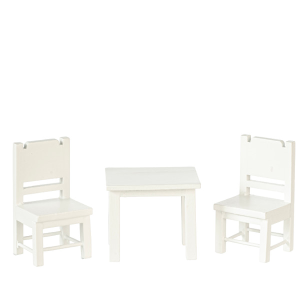 Childrens White Table and Chairs
