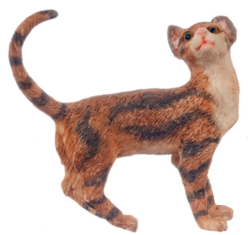 Dollhouse City - Dollhouse Miniatures Cat - Brown