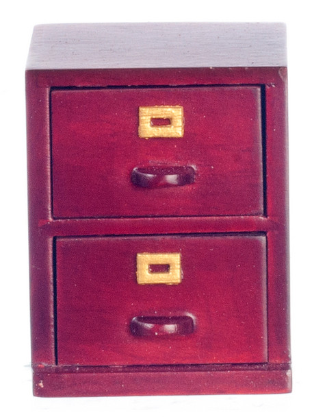 Two Drawer File Cabinet - Mahogany