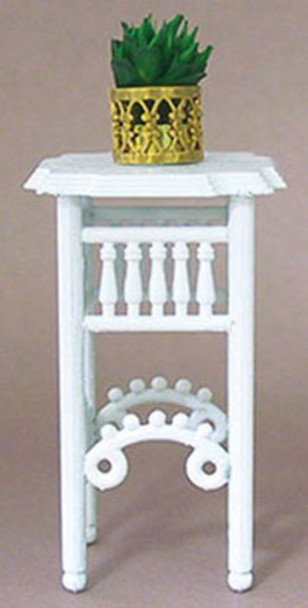 Plant Stand with Plant - White