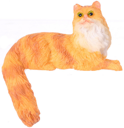 Dollhouse City - Dollhouse Miniatures Semi Long Hair Cat - Orange