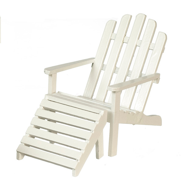 Adirondack Chair Stool - White