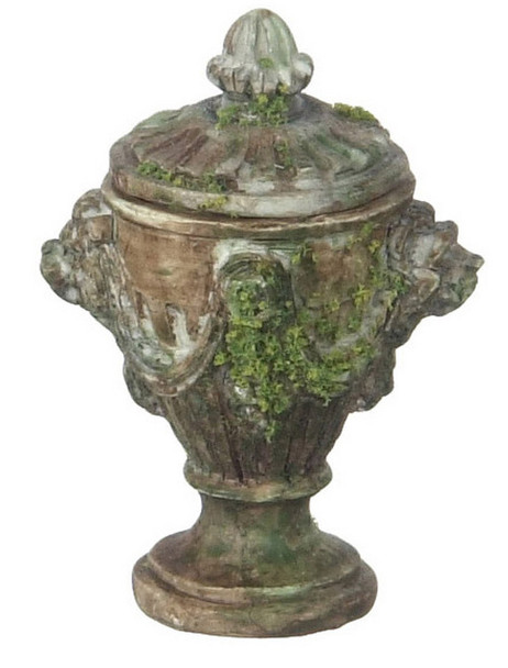 Dollhouse City - Dollhouse Miniatures Jardiniere Set - Brown with Moss