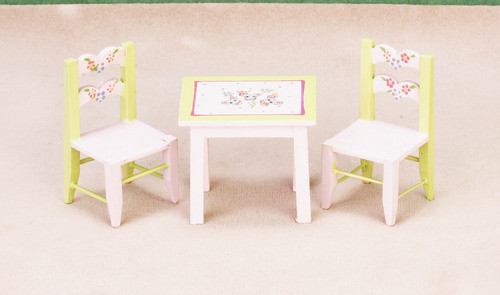 Dollhouse City - Dollhouse Miniatures Child's Table and Chair Set