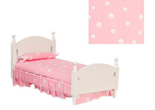 Single Bed - Pink and White