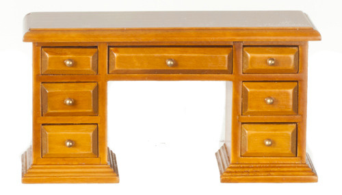 Dollhouse City - Dollhouse Miniatures Library Desk - Walnut