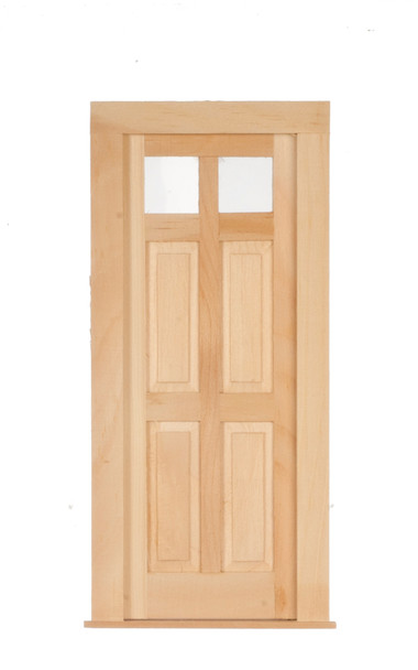 Dollhouse City - Dollhouse Miniatures Federal Door - 4 Raised and 2 Glass Panel