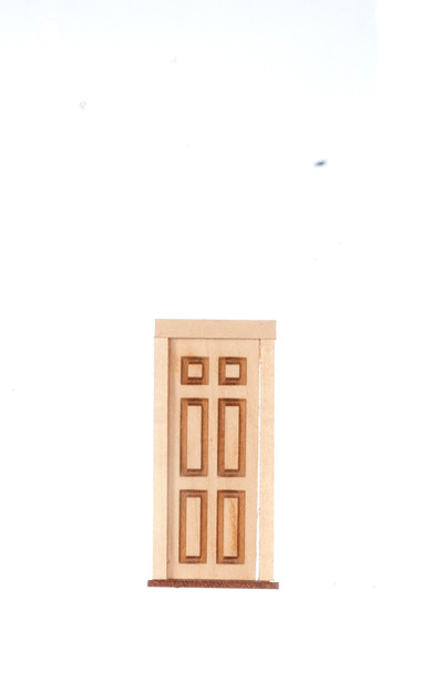 Dollhouse City - Dollhouse Miniatures Interior 6 Raised Panel Door