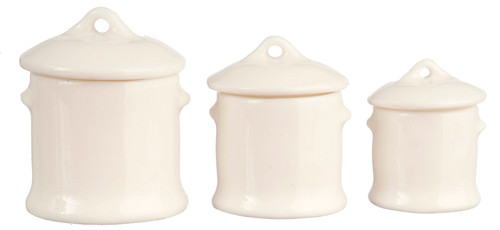 Dollhouse City - Dollhouse Miniatures Round Canister - White