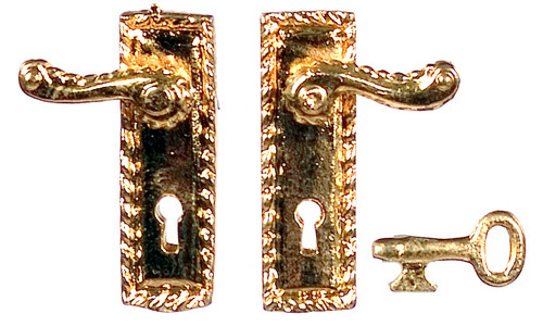 Dollhouse City - Dollhouse Miniatures Knob/Keyplate with Key