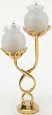 Twisted Lamp - Frosted Floral Shades