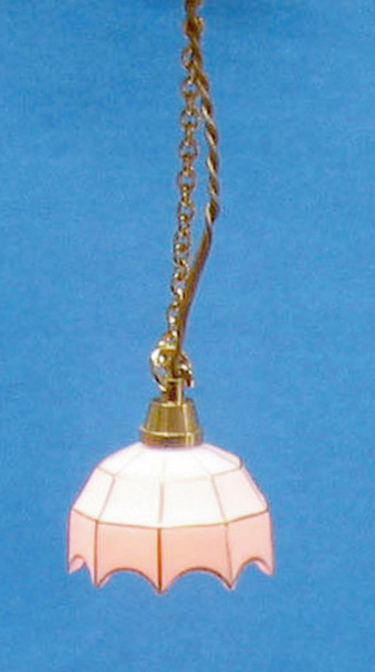 Dollhouse City - Dollhouse Miniatures White Tiffany Hanging Lamp