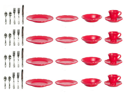 Dishes and Cups - Red