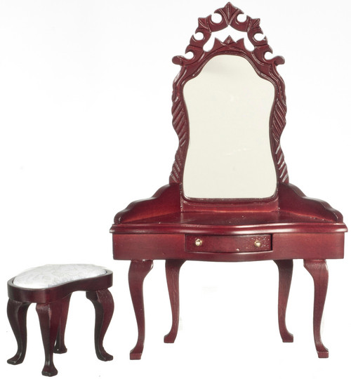 Vanity with Stool - Mahogany