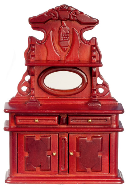 Dollhouse City - Dollhouse Miniatures Victorian Sideboard - Mahogany