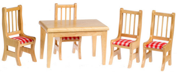 Table and 4 Chairs Set - Oak
