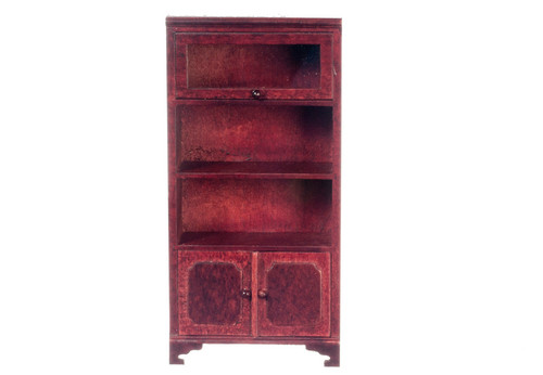 Bookcase One Glass Door - Mahogany