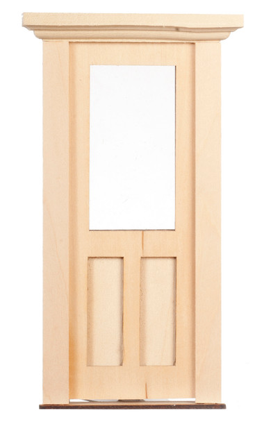 Dollhouse City - Dollhouse Miniatures Classic Federal Door - 2 Flat and 1 Glass Panel