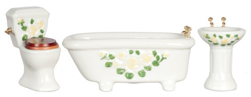 Yellow Floral Bath Set