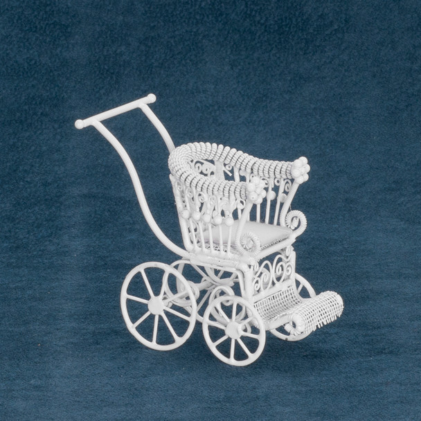 Dollhouse City - Dollhouse Miniatures Baby Strongller - White