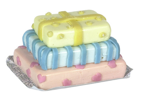 Dollhouse City - Dollhouse Miniatures Boxes of Gifts Cake Set