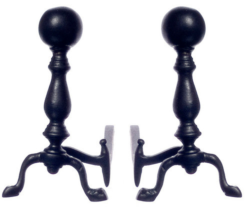 Dollhouse City - Dollhouse Miniatures Woodfield Andirons - Black
