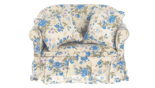 Blue Floral Loveseat