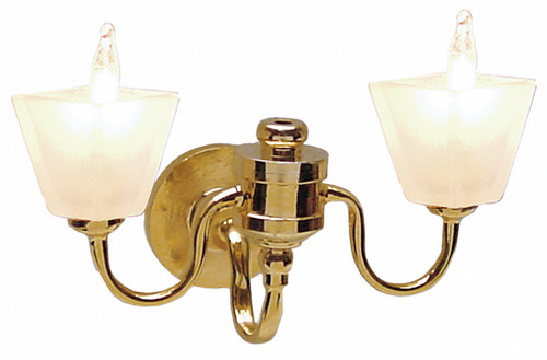 Double Frosted Square Wall Sconce