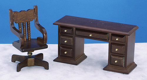 Desk and Chair - Walnut