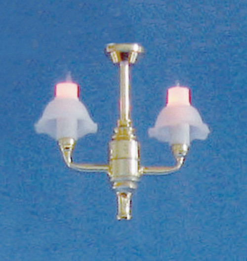 Dollhouse City - Dollhouse Miniatures 2-Arm Bell Shade Chandelier
