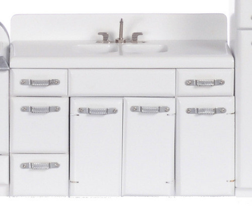 1950's Double Sink - White